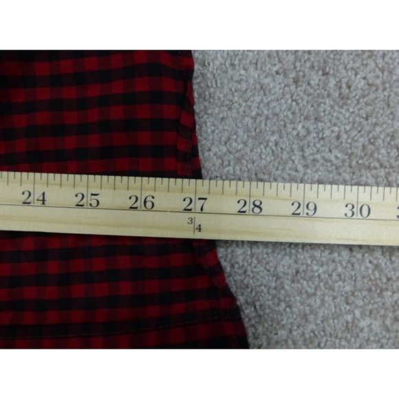 Bowery & Brooke Red and Black Long Sleeve, Button-Up Shirt - Picture 9 of 9